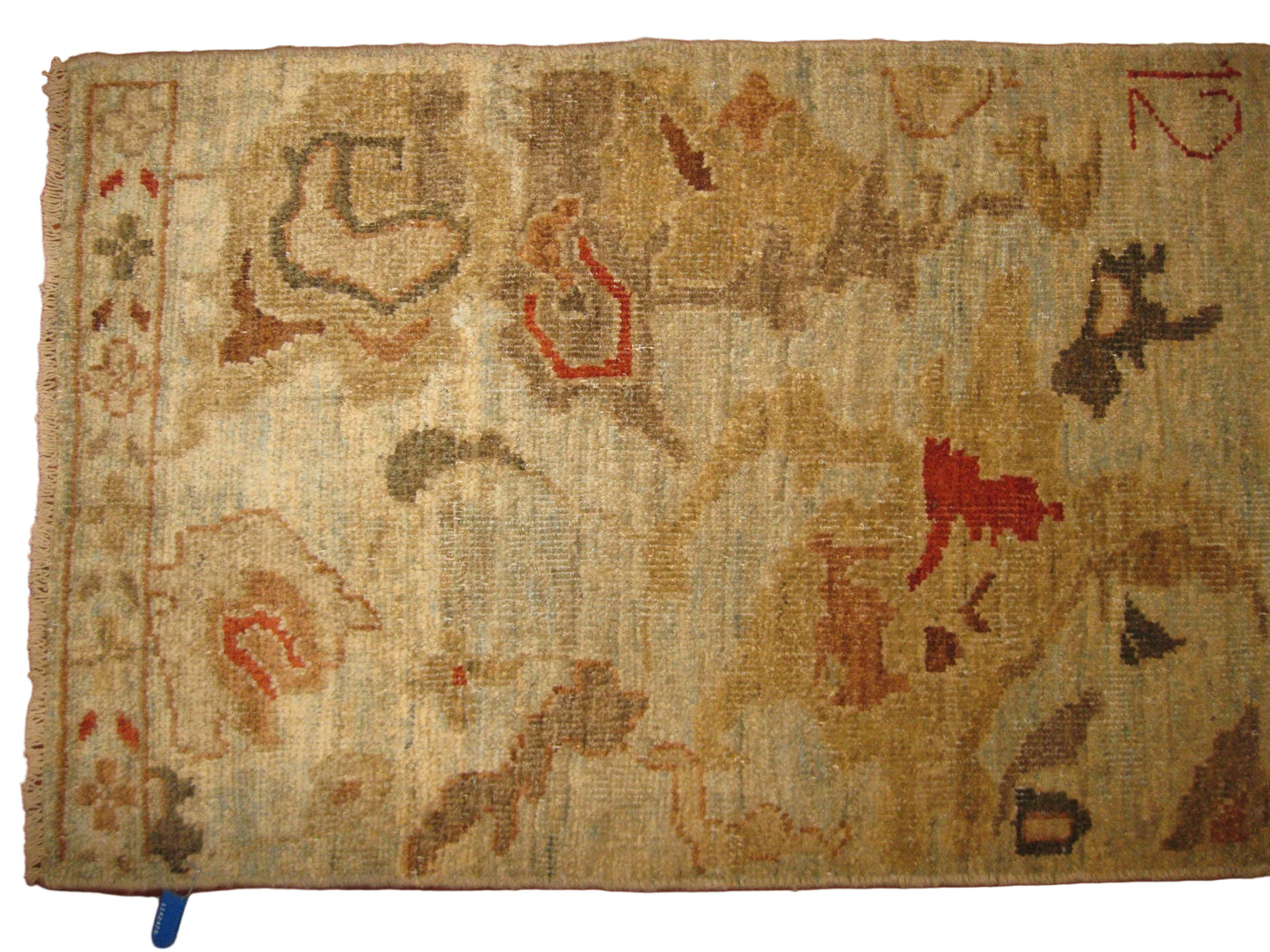 Persian Sultanabad Wool 2x3 Ivory, Taupe, Red & Grey Handmade Throw Rug 1142470