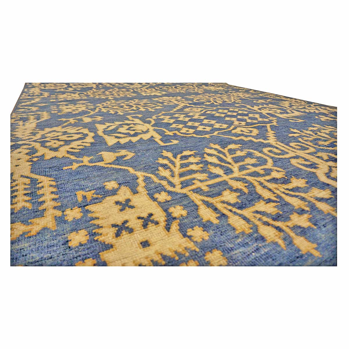 Afghan Sultanabad Wool 5x9 Blue & Beige Handmade Area Rug #1144041
