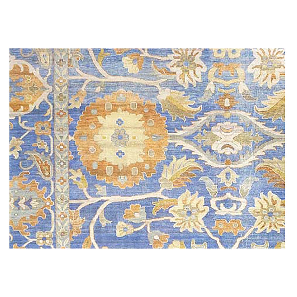 21st Century Sultanabad 12x15 Blue Handmade Area Rug #1143366 image 3