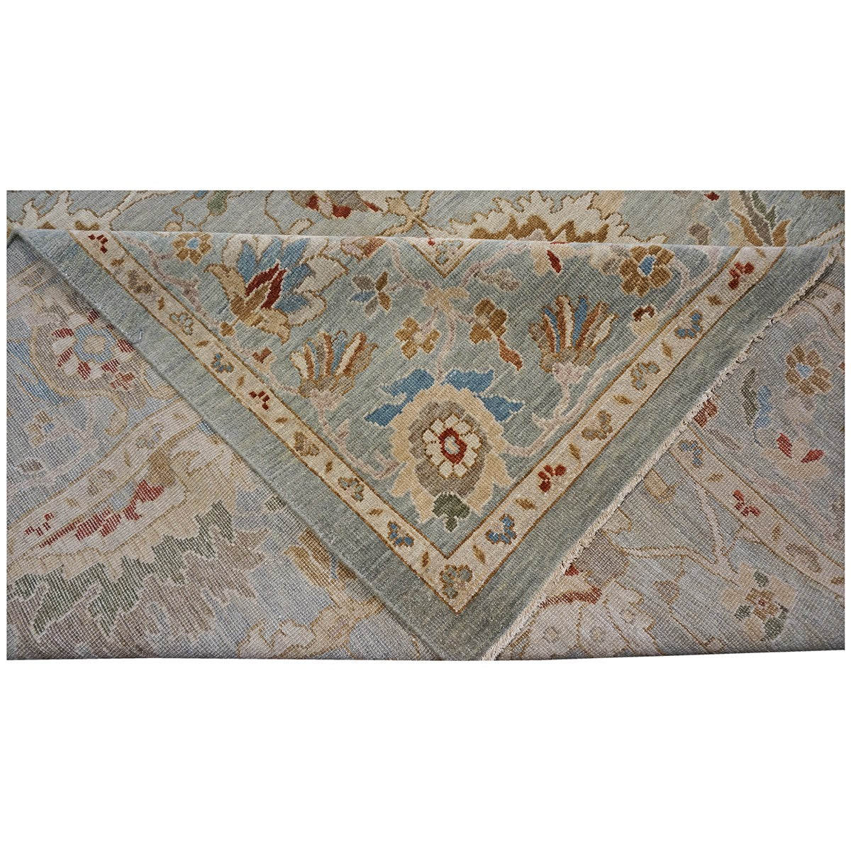 Sultanabad 9X12 Slate, Ivory, Blue, Red Handmade Area Rug #1143280 image 6