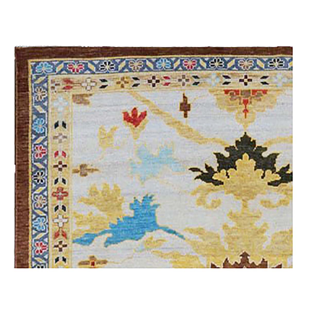 21st Century Persian Sultanabad 5x10 Light Grey & Yellow Area Rug #1143358 image 3