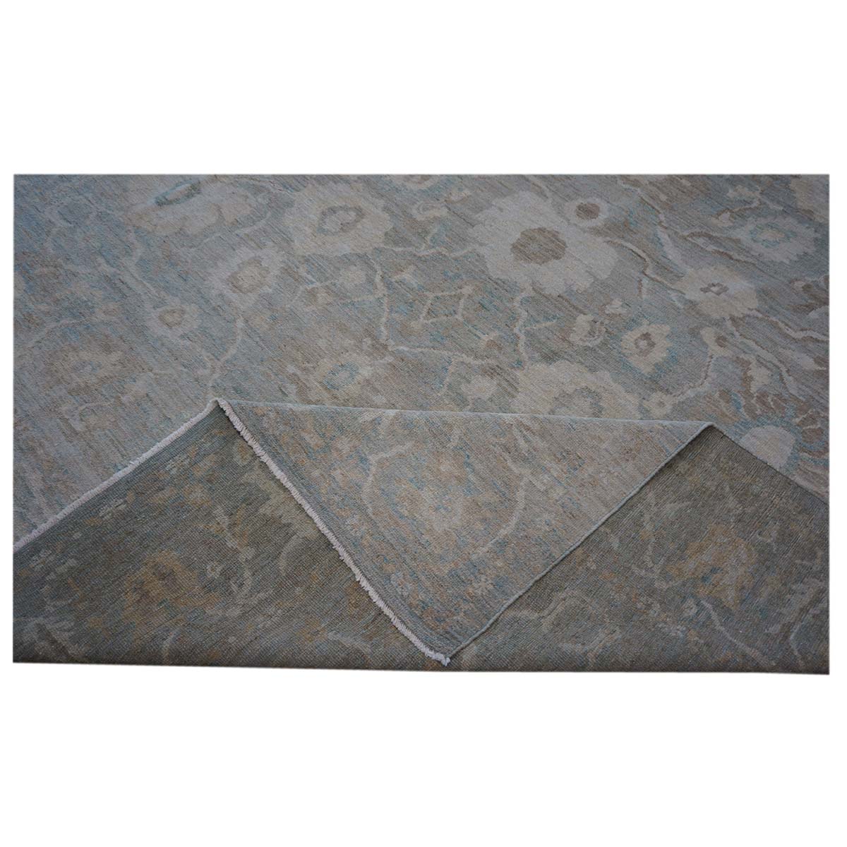 Persian Sultanabad 10x14 Slate Blue & Tan #1142972 image 14