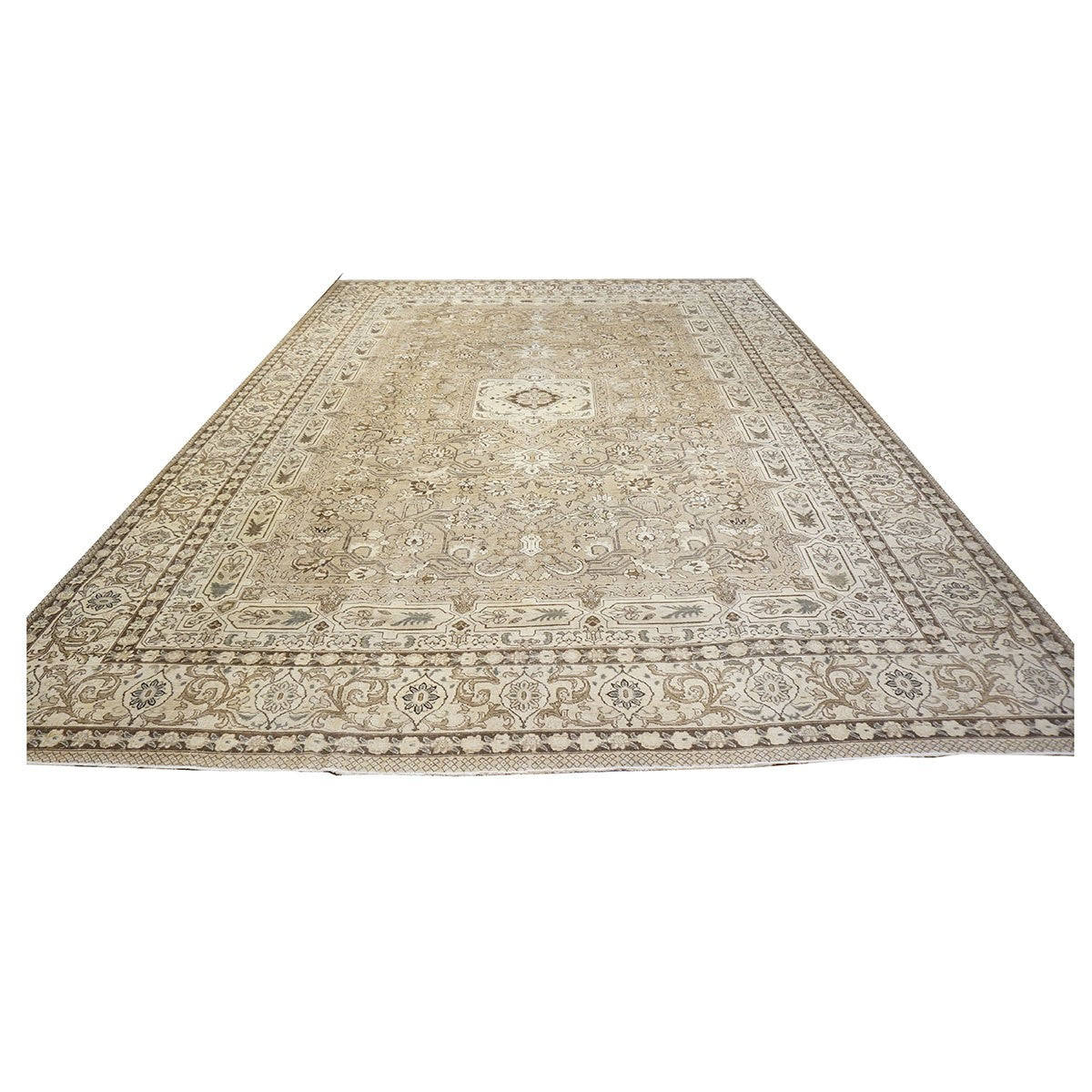 Antique Persian Tabriz 15x20 Tan Oversized Area Rug #1142580 image 2