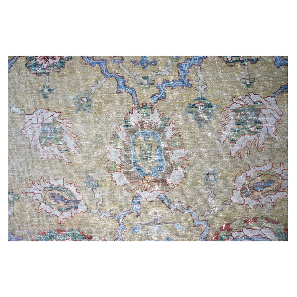 1880s Antique Persian Sultanabad Wool Rug 16x19 Tan Area Rug #1142157 image 7
