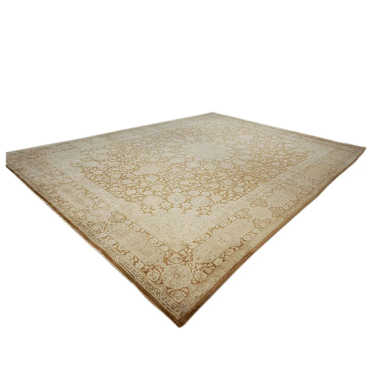 Antique Persian Tabriz 10X13 Tan, Ivory, & Brown Area Rug #9902077 image 2