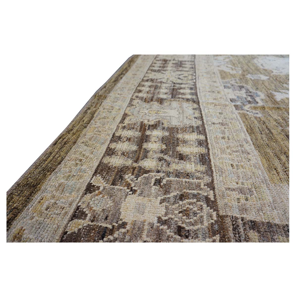 21st Century Turkish Oushak 15x23 Brown, Charcoal, & Ivory Handmade Oversized Rug #1144066 image 10