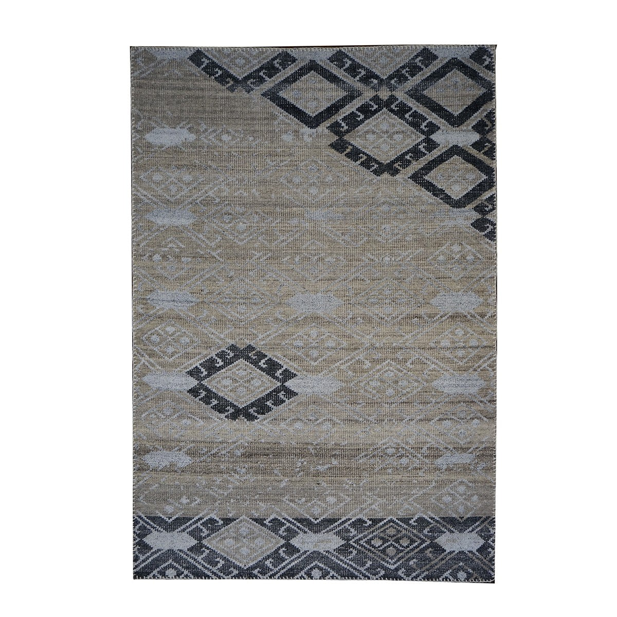 Indian Palermo Wool&Silk 5X7 Grey Area Rug #9902770 image 0
