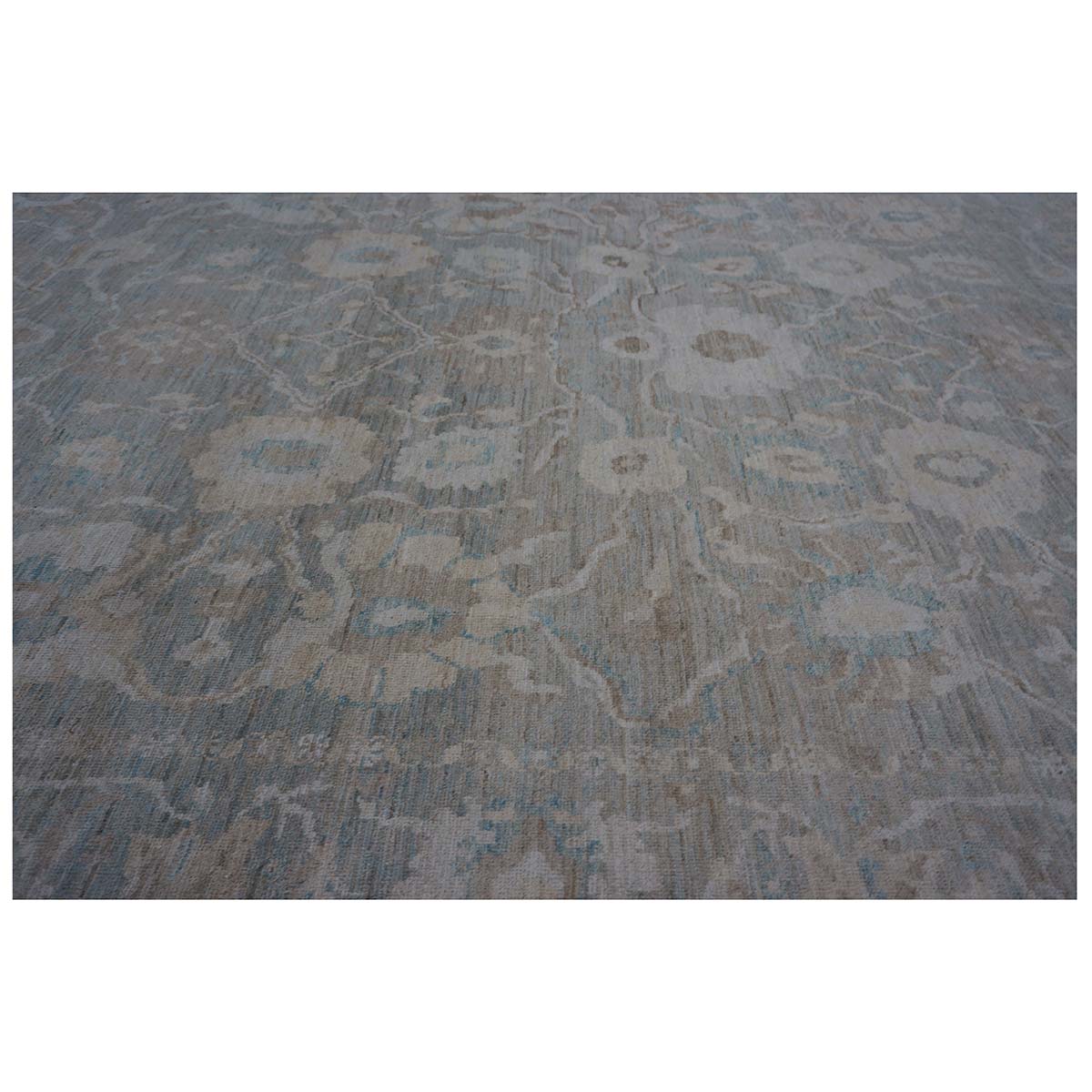 Persian Sultanabad 10x14 Slate Blue & Tan #1142972 image 10
