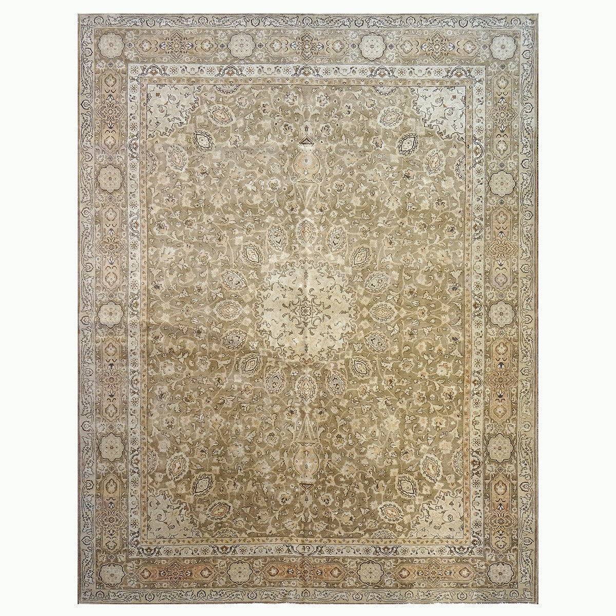 Antique Persian Tabriz 10X13 Brown and Tan Area Rug #9902389 image 0