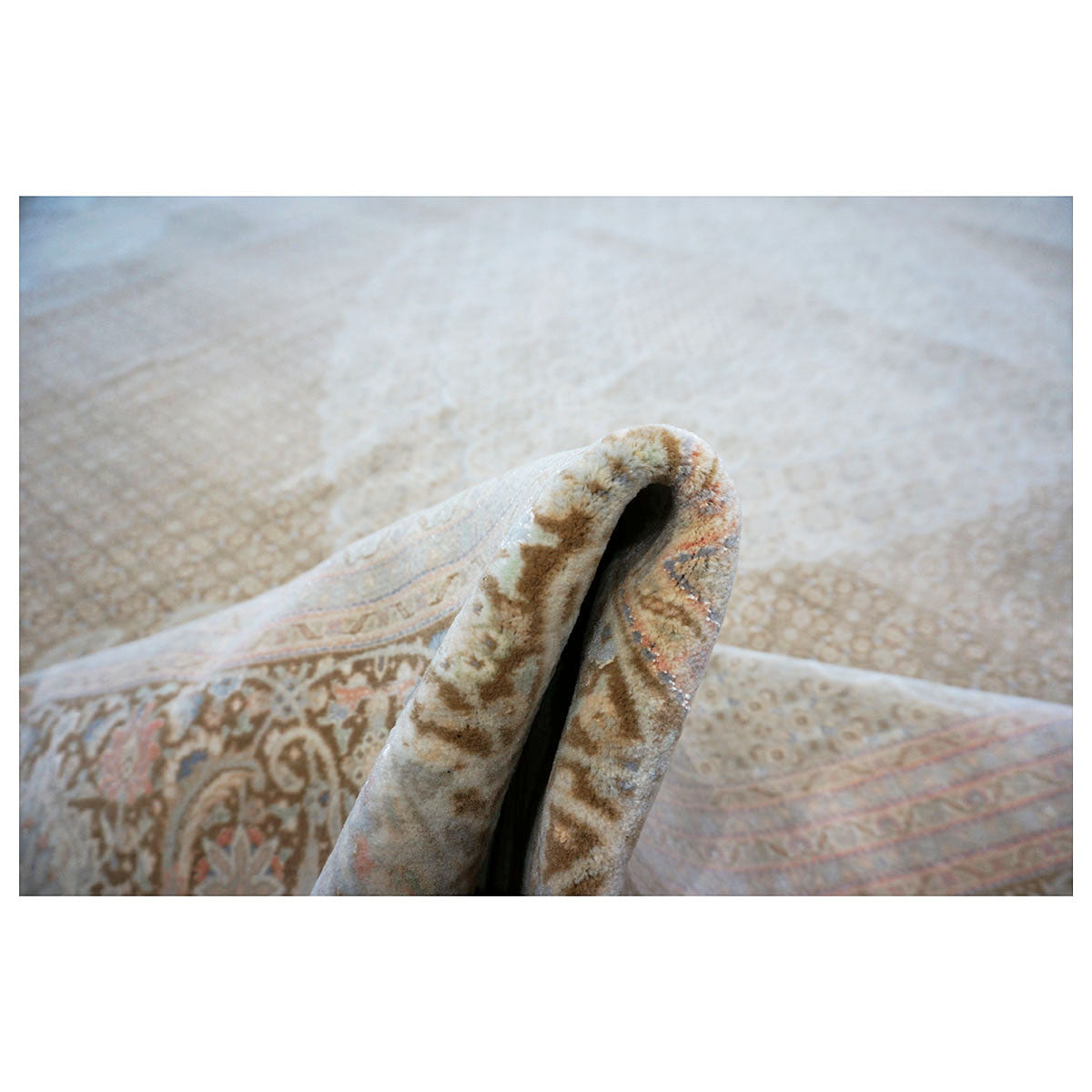Antique Persian Tabriz 10X14 Ivory, Tan, & Brown Area Rug #9901536 image 6