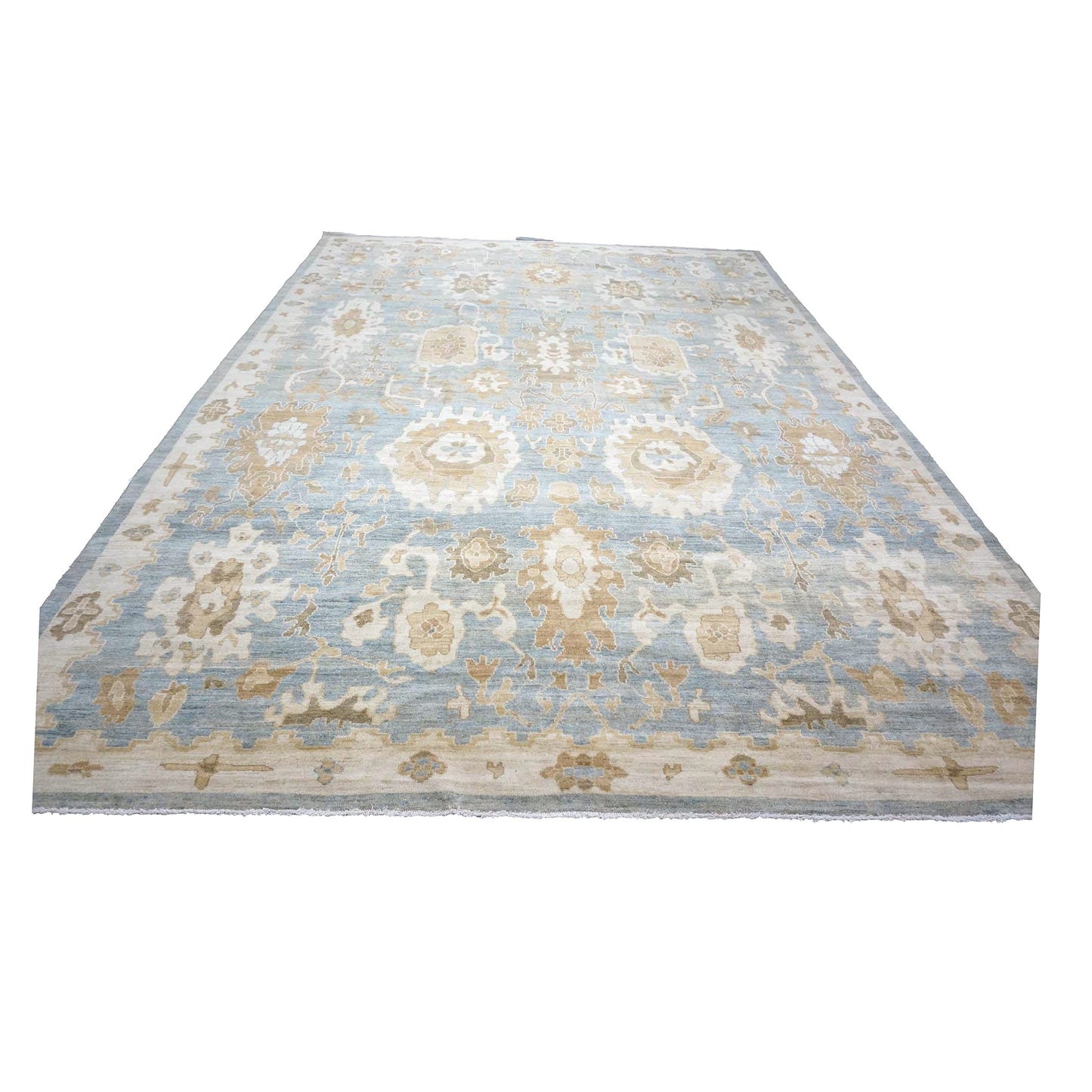 Persian Sultanabad Wool 10x14 Slate & Ivory Handmade Area Rug #1140056