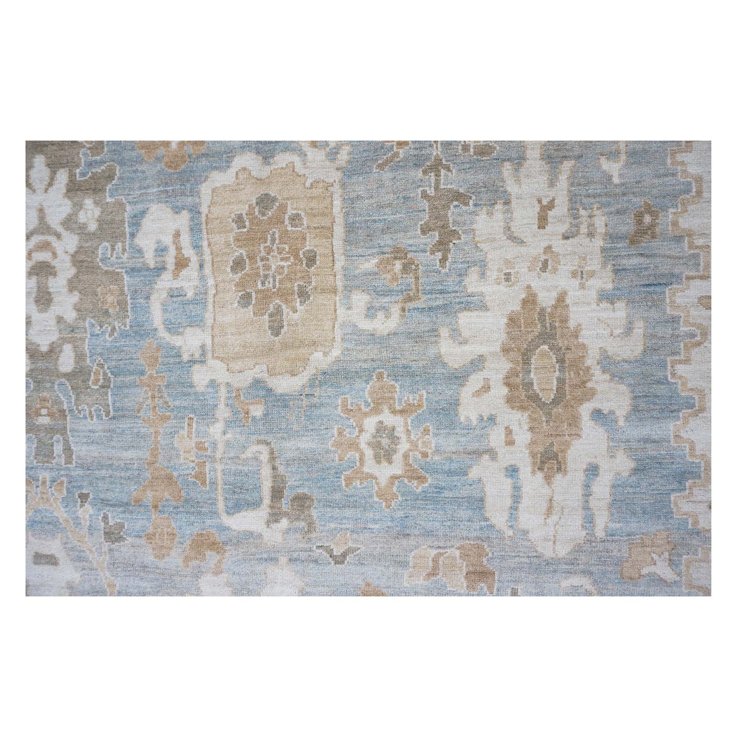 Persian Sultanabad Wool 10x14 Slate & Ivory Handmade Area Rug #1140056