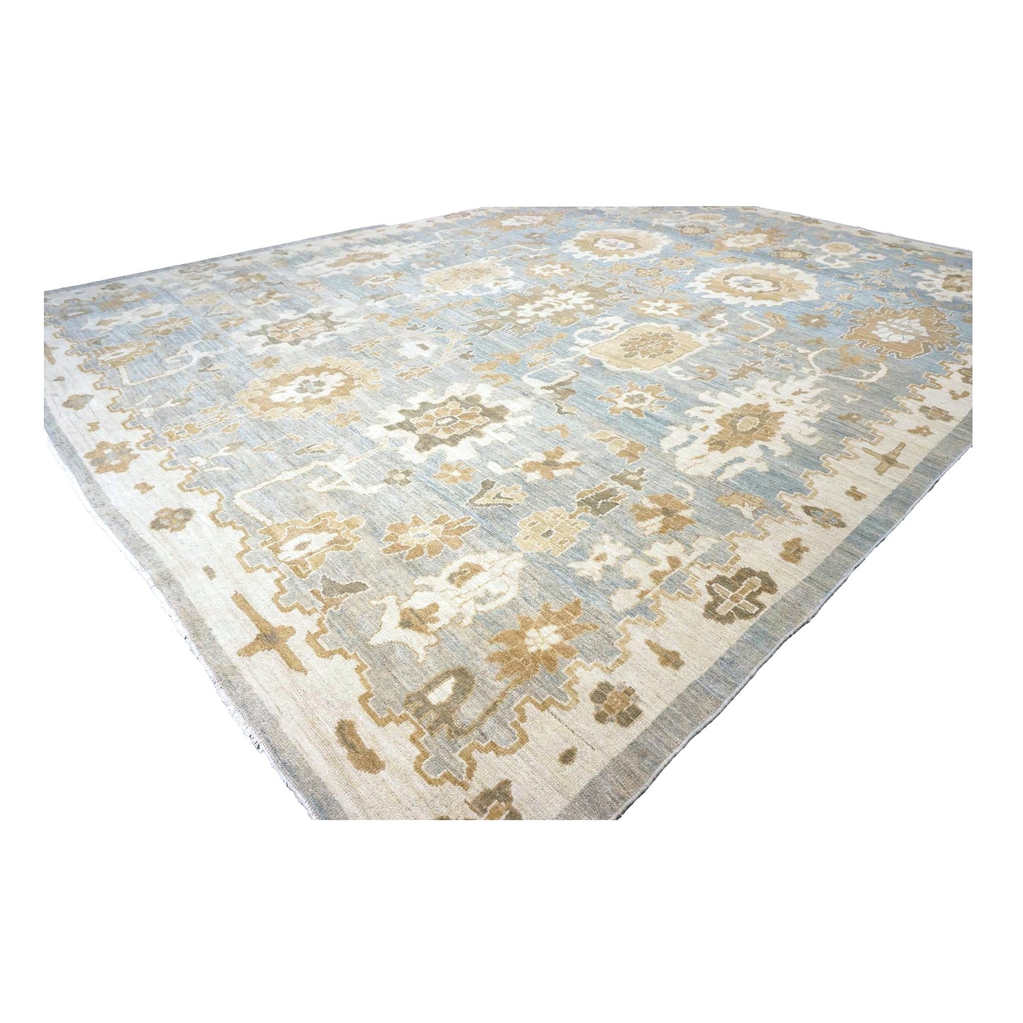 Persian Sultanabad Wool 10x14 Slate & Ivory Handmade Area Rug #1140056