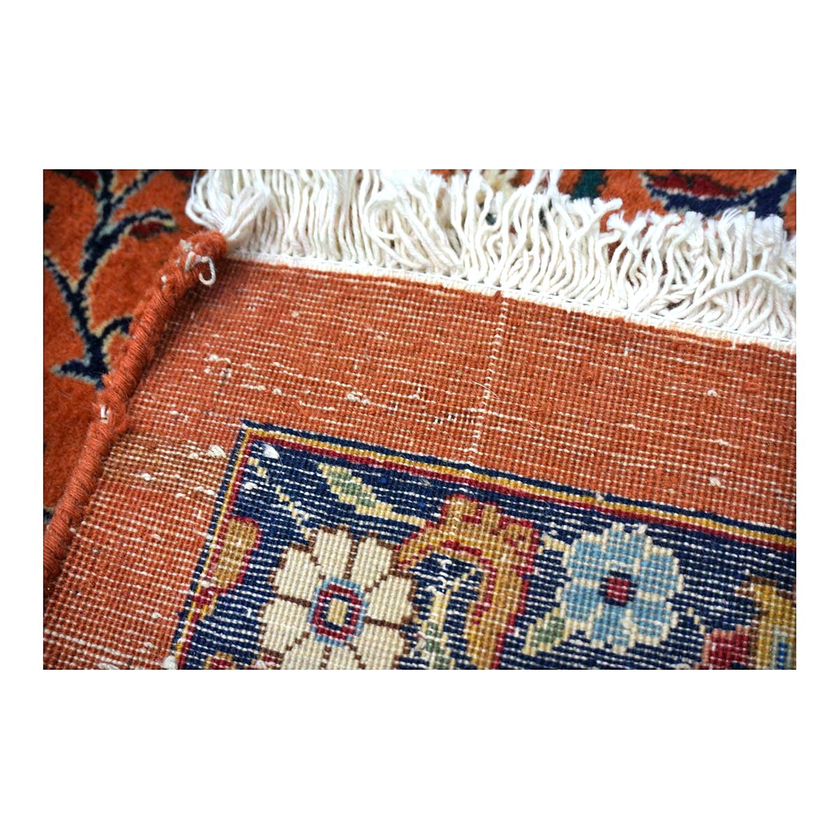 Antique Persian Tabriz Wool 12x18 Rust & Ivory Handmade Area Rug #1140141