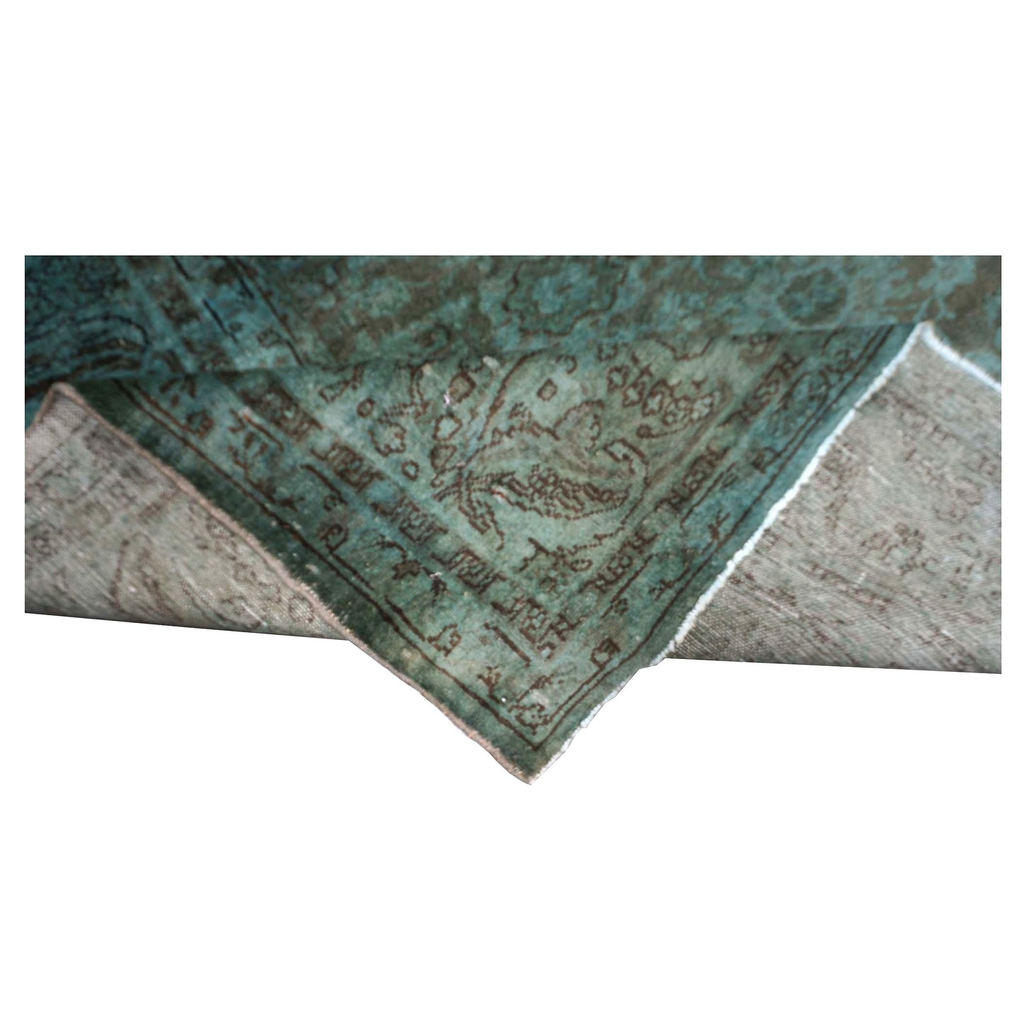 Vintage Persian Malayer Overdye Wool 11x14 Teal Handmade Area Rug #1140368