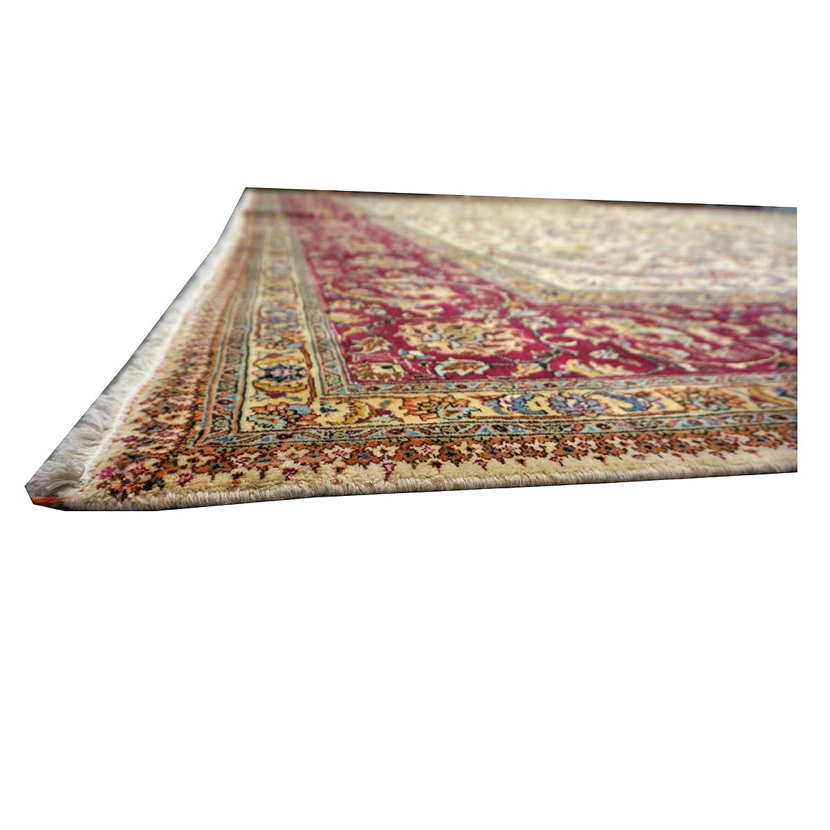Antique Persia Tabriz Wool 12x17 Red, Brown, Blue & Ivory Handmade Area Rug #1140747