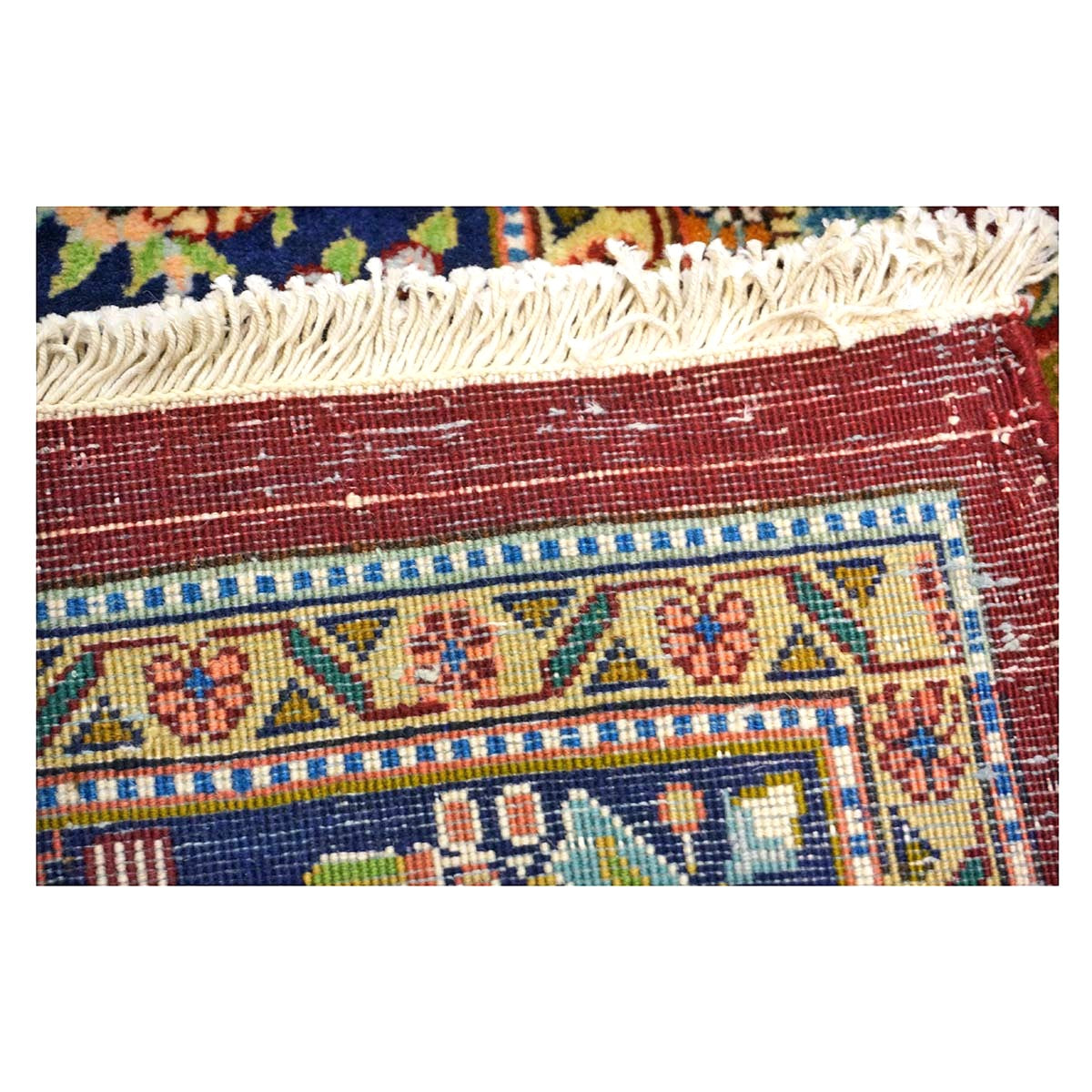 Antique Persian Tabriz Wool 11x15 Red & Navy Handmade Area Rug #1140959