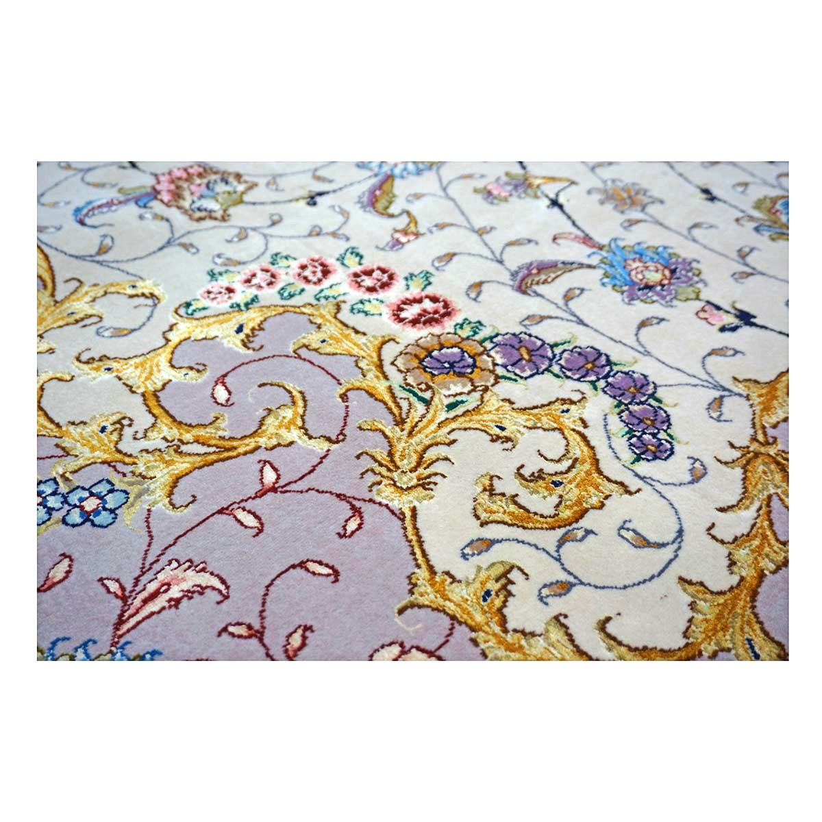Persian Tabriz Wool 13x20 Ivory, Salmon, Pink & Green Handmade Oversized Area Rug #1141494