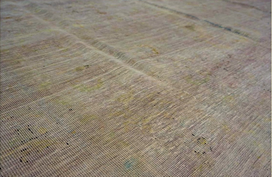 Antique Persian Flatweave Wool 8x10 Distressed Brown Handmade Area Rug # 1141990