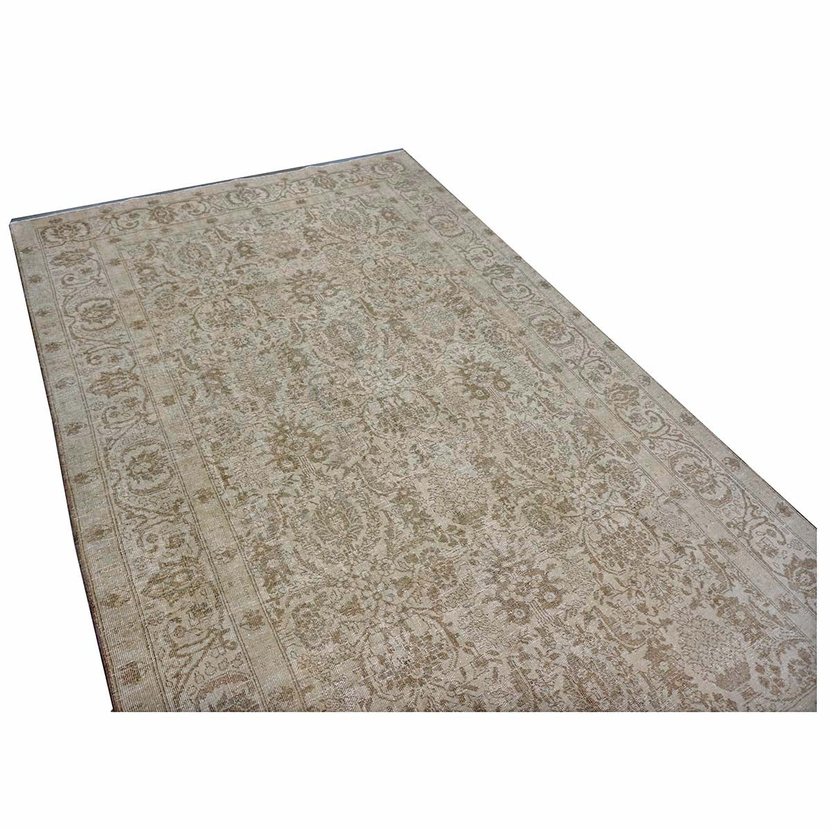 Antique Persian Sultanabad Wool 6x9 Grey, Ivory & Tan Handmade Area Rug #1142950