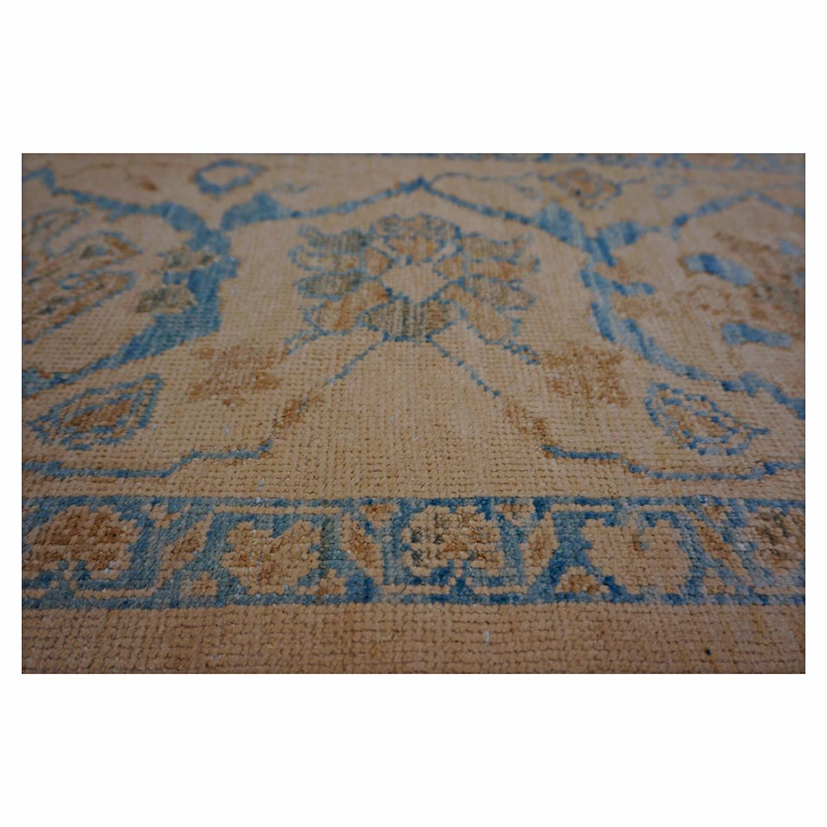 Persian Sultanabad Masters Wool 10 x 14 Tan, Light Blue & Ivory Handmade Area Rug #1142982