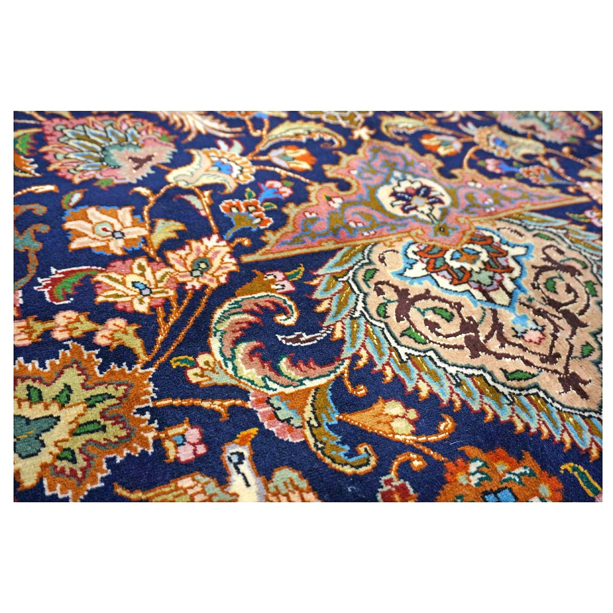 Antique Persian Tabriz Wool 10 x 16  Ivory & Brown Handmade Area Rug #1143508