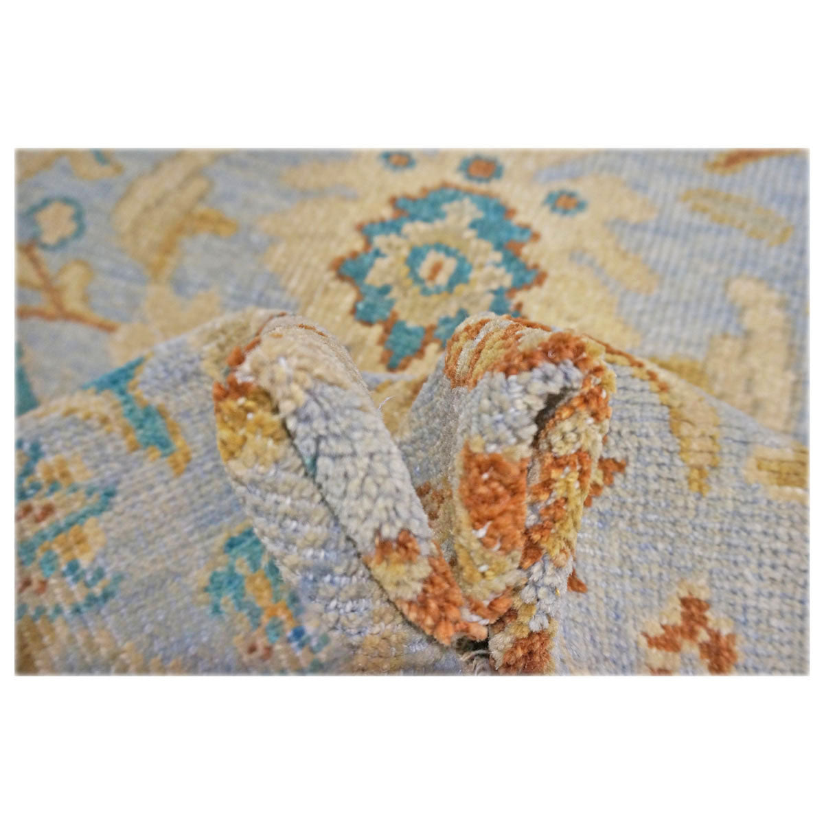 Afghan Sultanabad Masters Wool 3x5 Grey, Ivory & Teal Handmade Area Rug #1143768