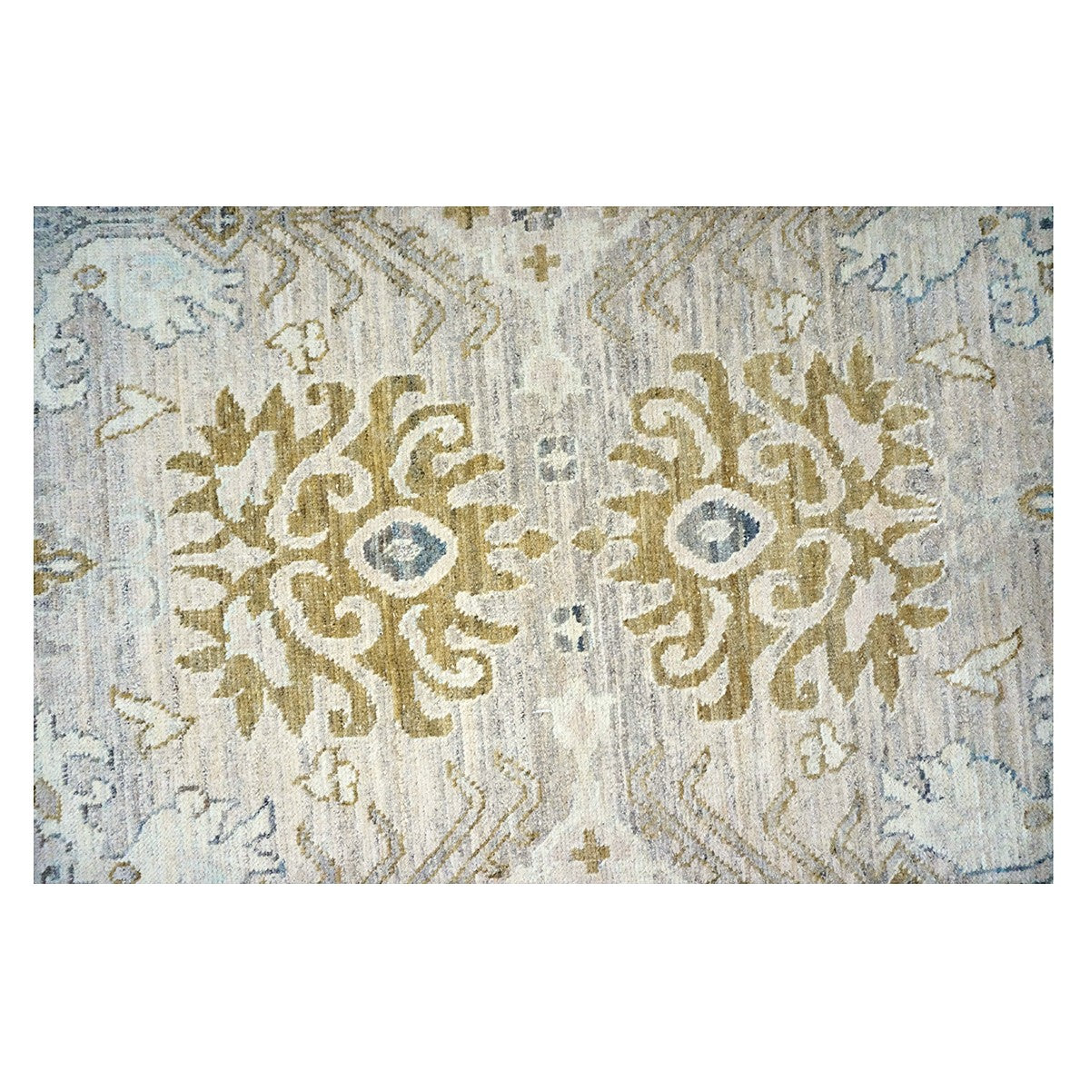 21st Century Turkish Oushak Wool 10x14 Beige, Ivory, & Gold Handmade Area Rug #1144072