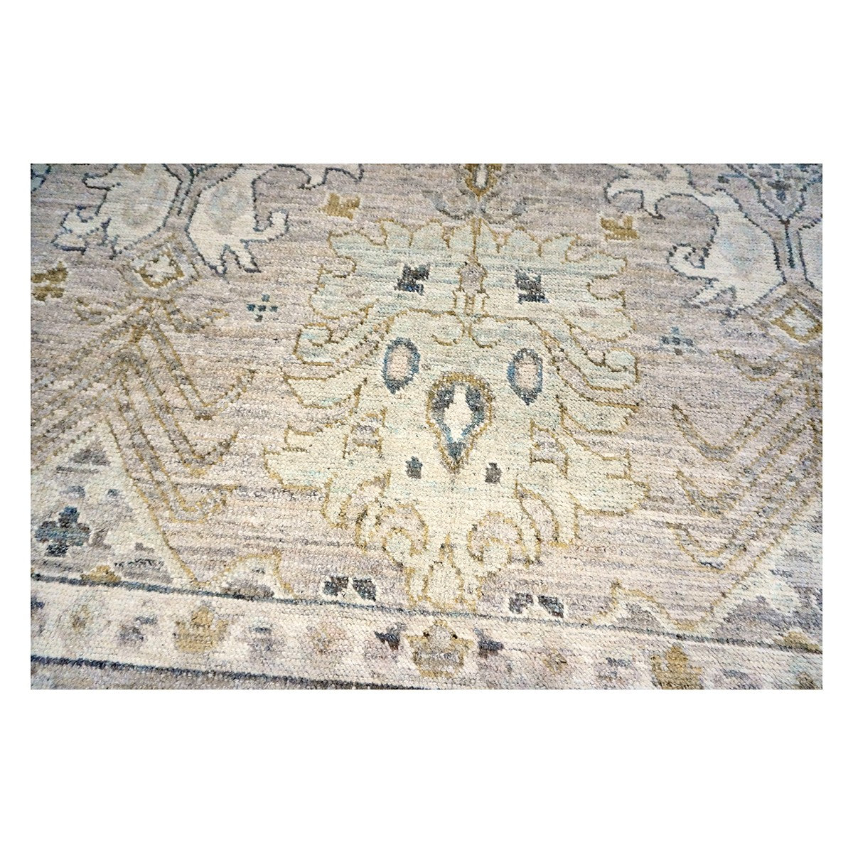 21st Century Turkish Oushak Wool 10x14 Beige, Ivory, & Gold Handmade Area Rug #1144072