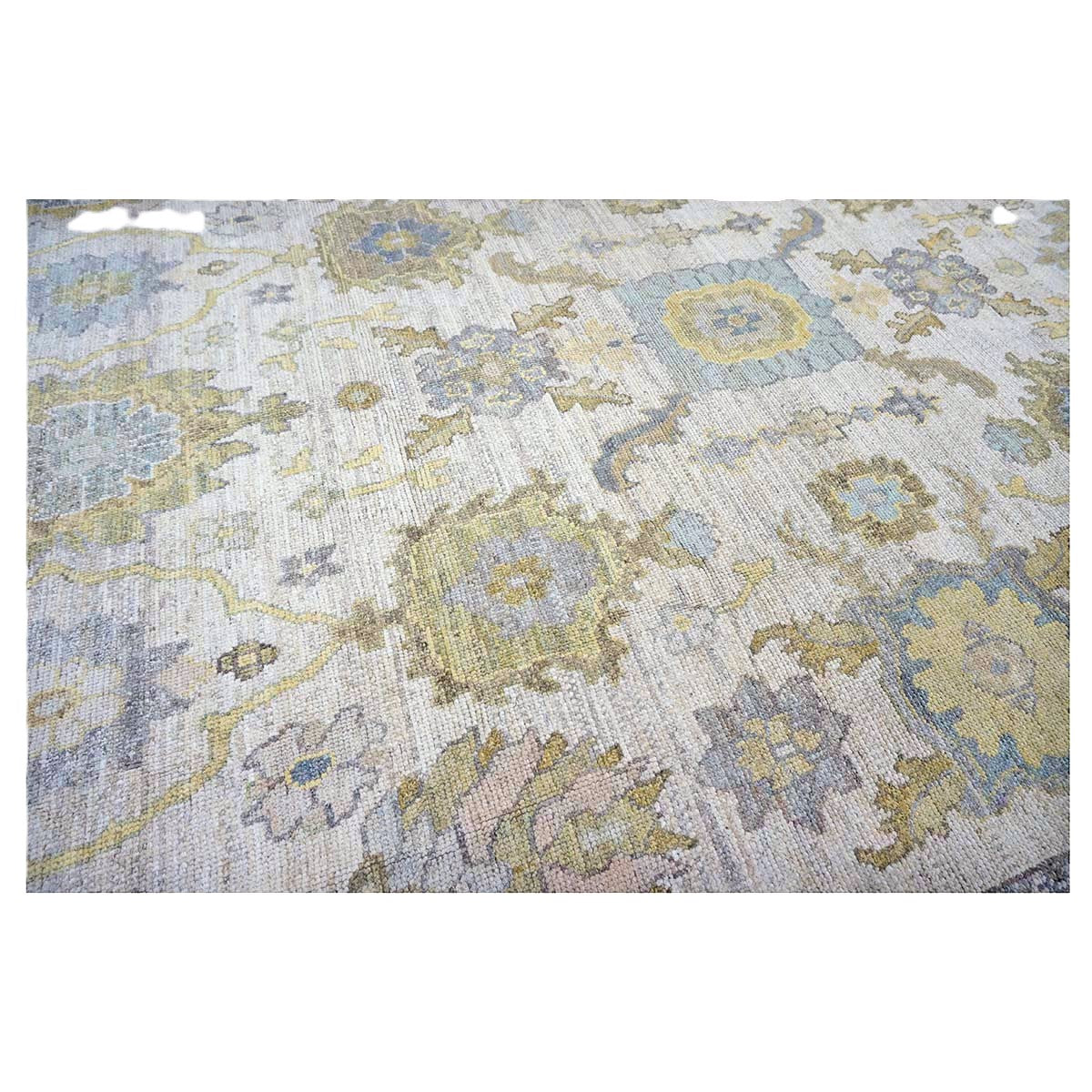 21st Century Turkish Oushak Wool 11X14 Ash Brown, Buff & Khaki Handmade Area Rug #1144080