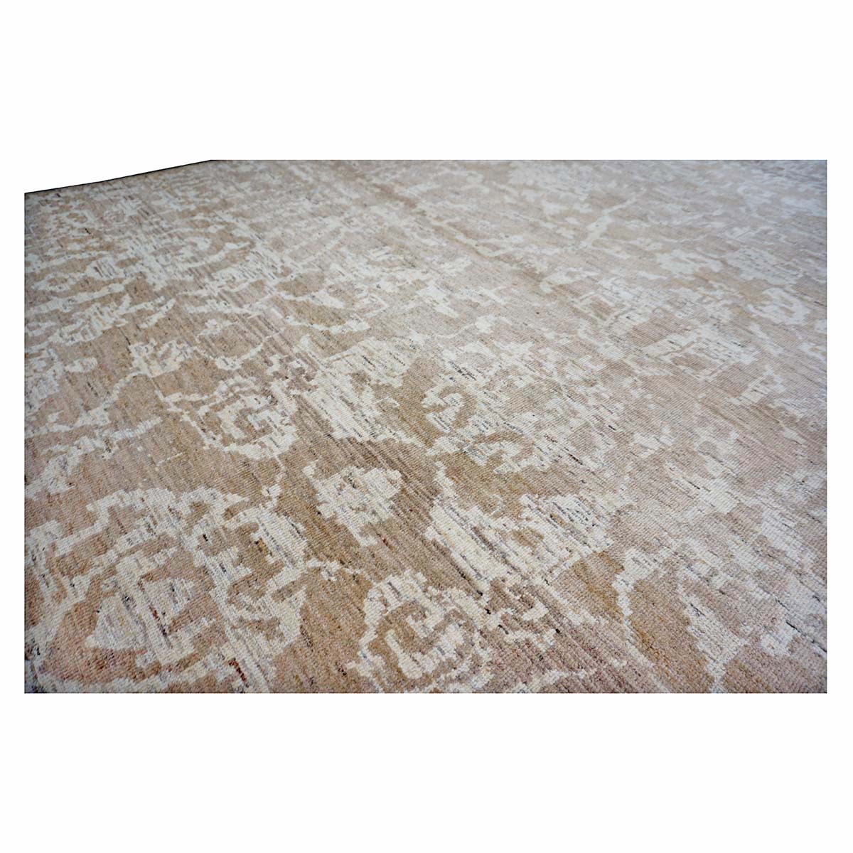 Persian Sultanabad Wool 10x13 Tan & Ivory Handmade Area Rug #1144103