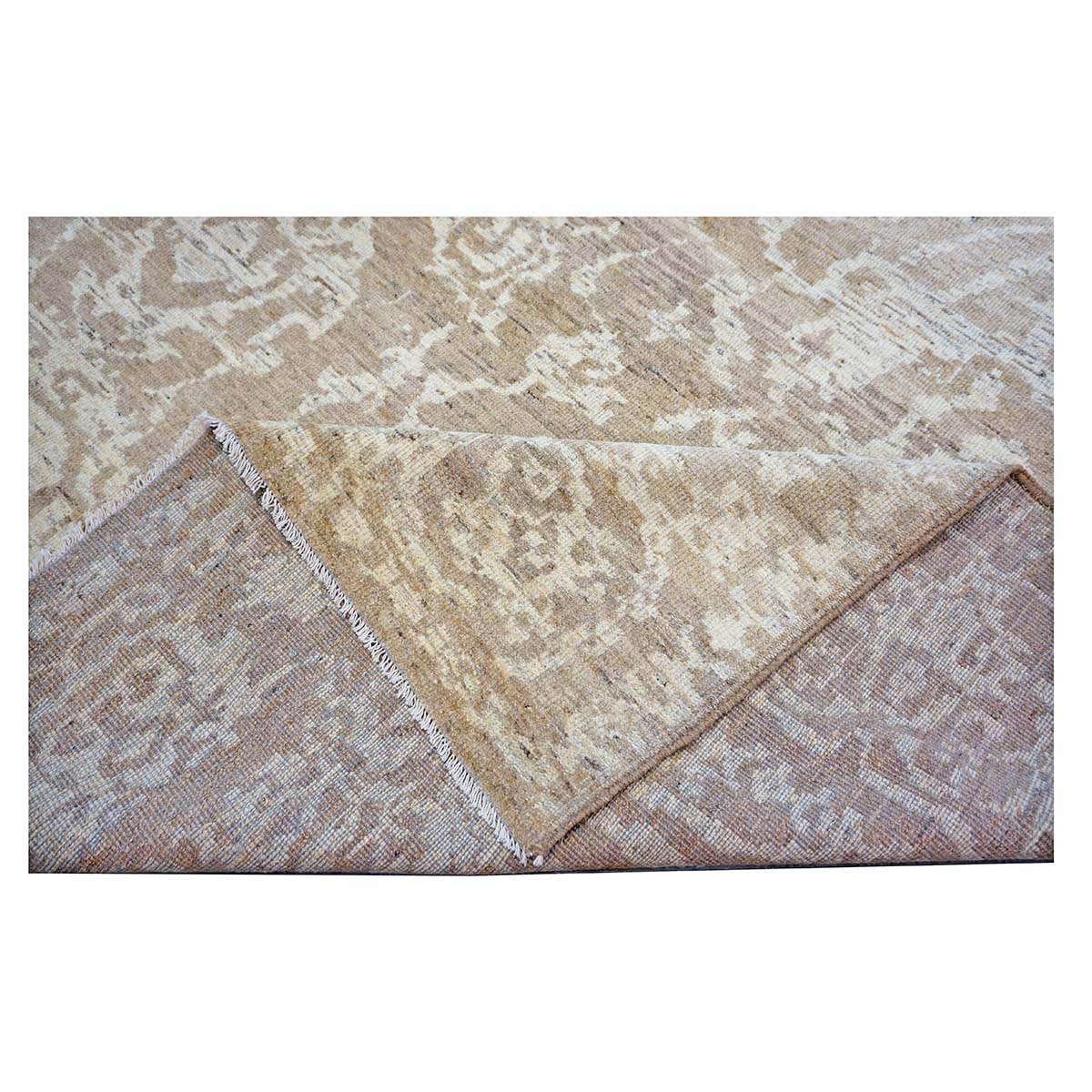 Persian Sultanabad Wool 10x13 Tan & Ivory Handmade Area Rug #1144103
