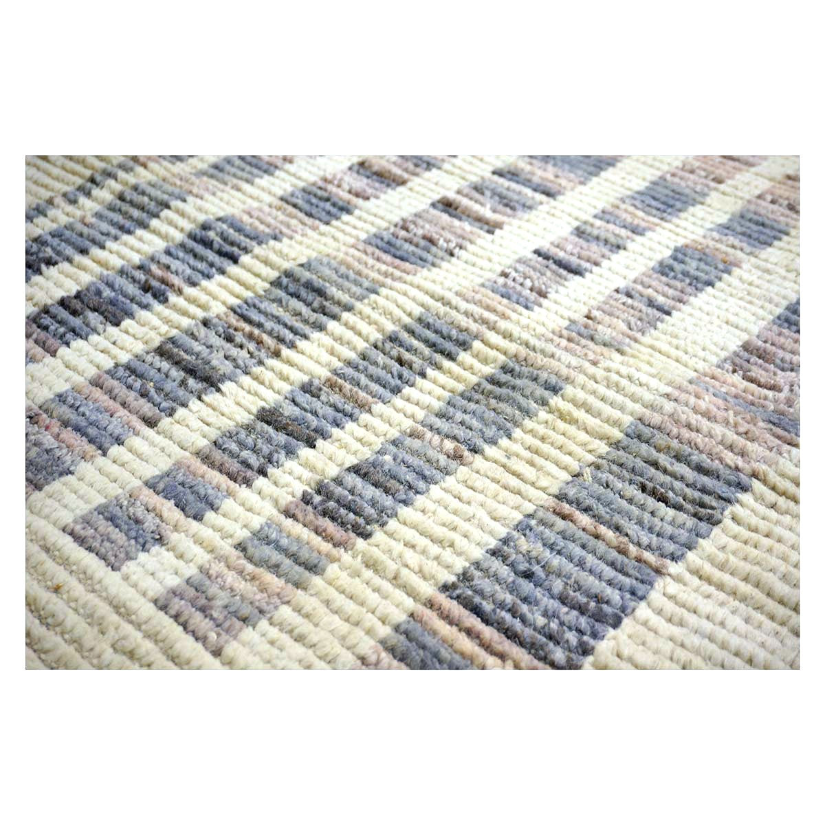 Afghan Tribal Mid-Modern Wool 12x15 Ivory & Tan Handmade Area Rug #1144743