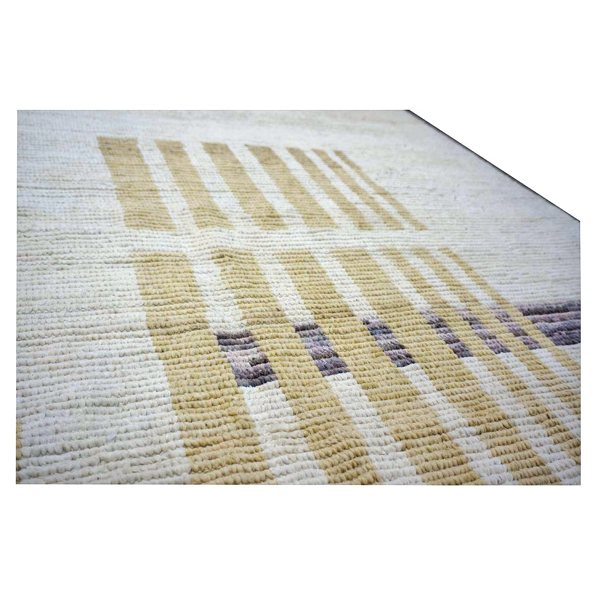 Afghan Tribal Mid-Modern Wool 12x15 Ivory & Tan Handmade Area Rug #1144743