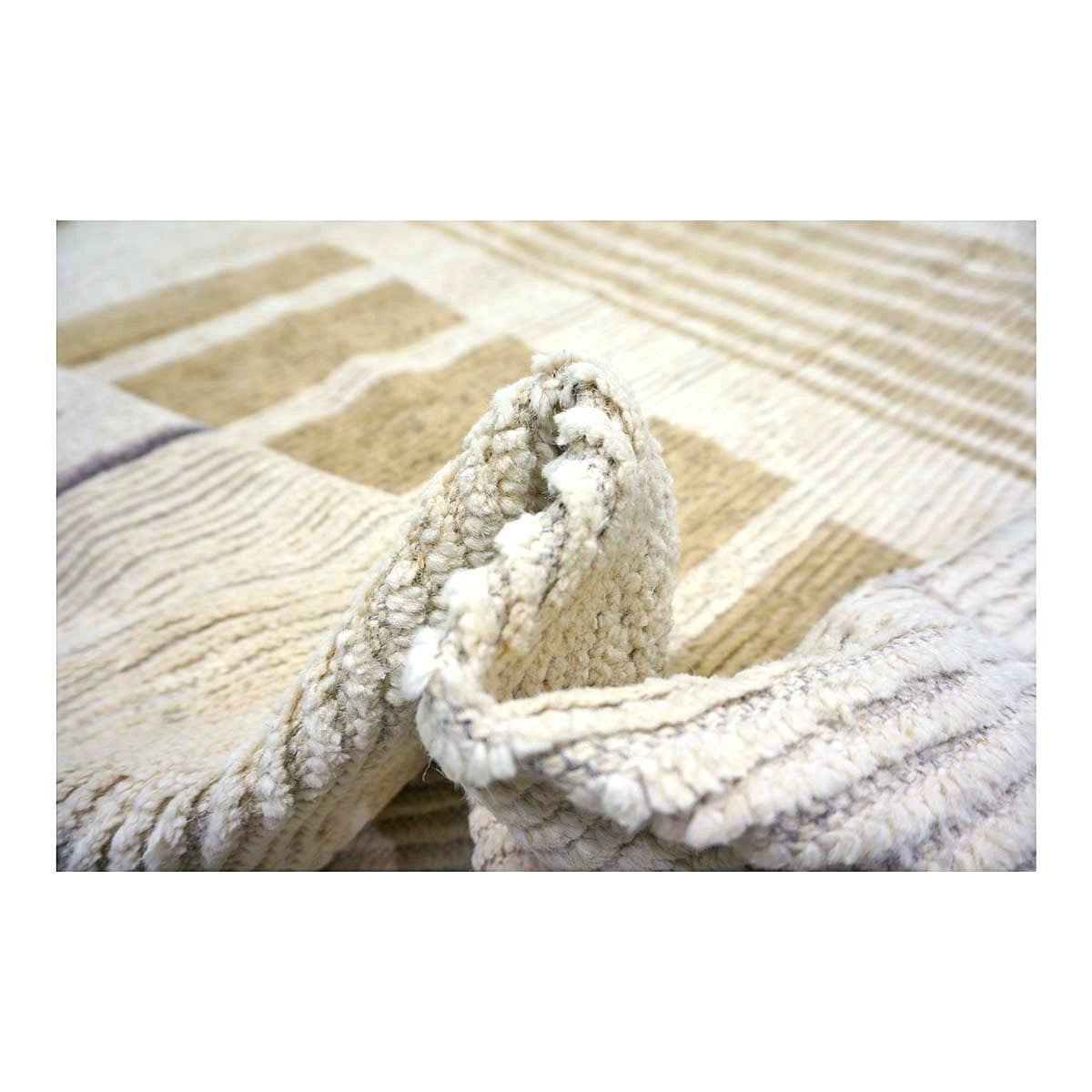 Afghan Tribal Mid-Modern Wool 12x15 Ivory & Tan Handmade Area Rug #1144743