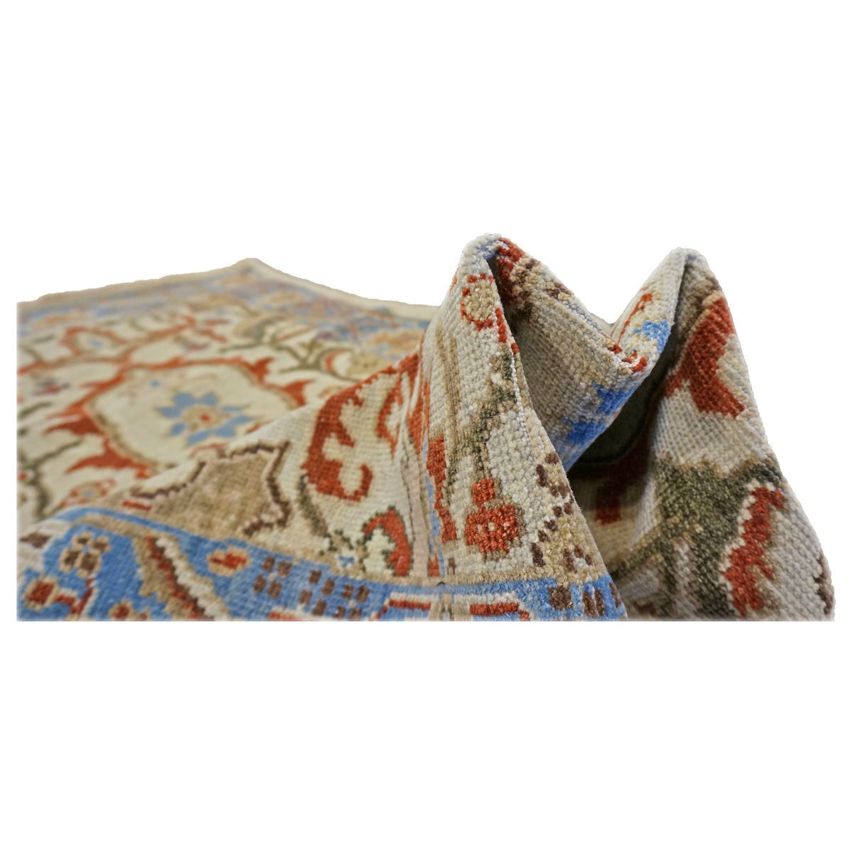 Sultanabad Master 3x14 Slate, Blue, & Red Hall Runner #1143752 image 4