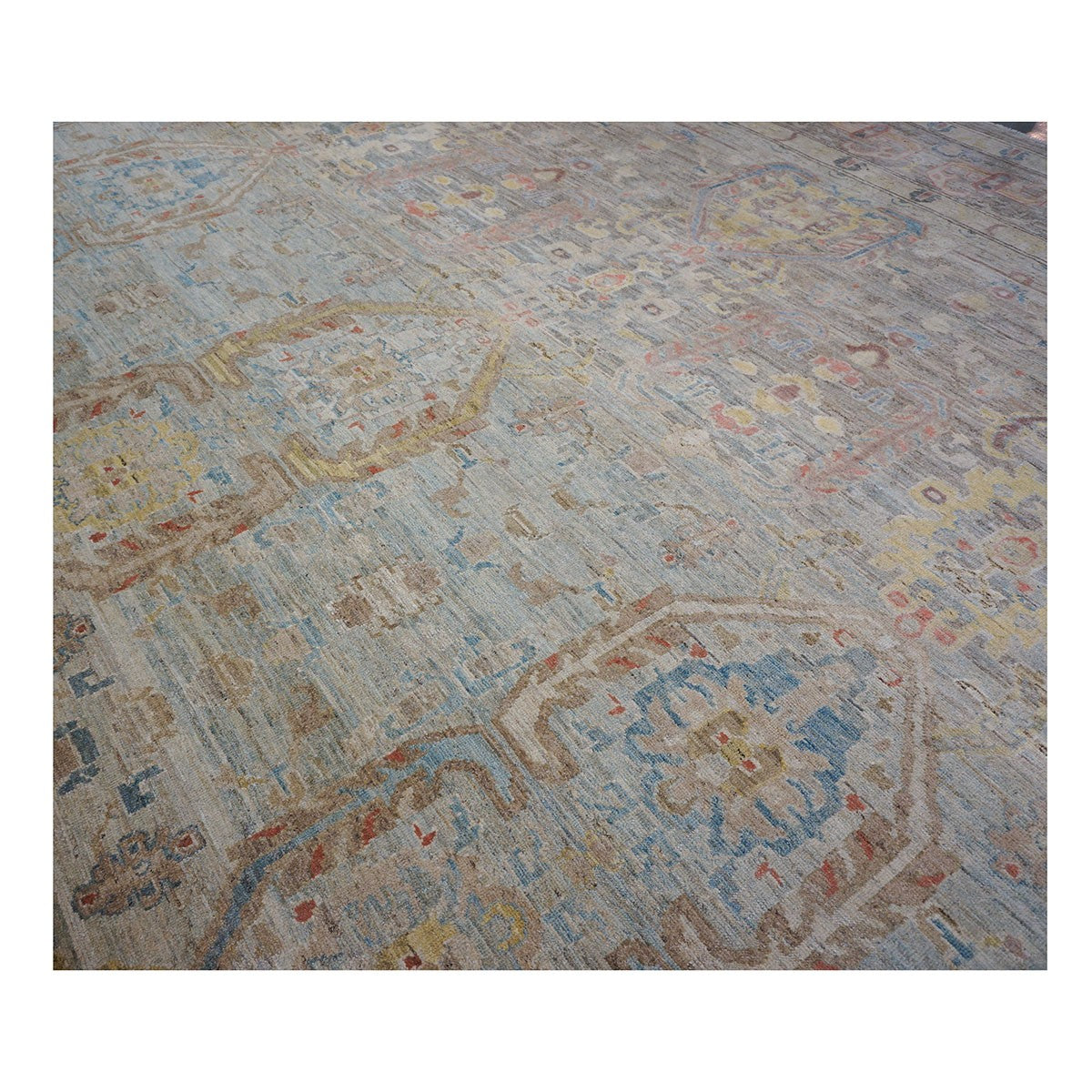 Mansion-Sized 21st Century Sultanabad Master 19x33 Light Blue Handmade Area Rug #1144122 image 5
