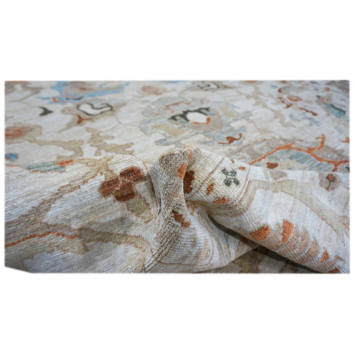 Persian Sultanabad 10x14 Ivory & Tan Area Rug #1142046 image 7