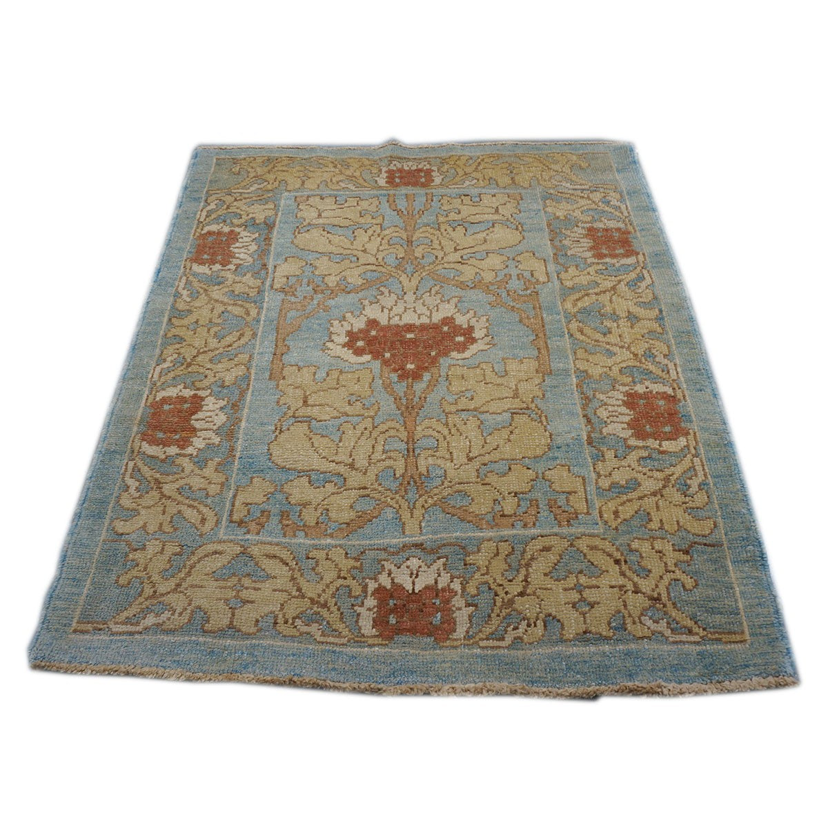 William Morris Donegal Carpet Light Blue and Rust 4x6 area rug #1140366 image 4