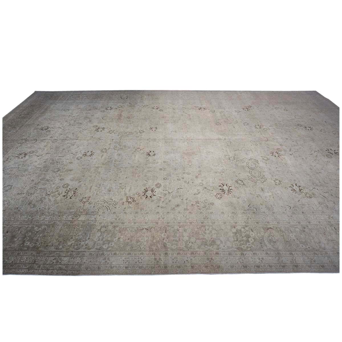 Antique Persian Tabriz 13x19 Grey Oversized Area Rug #1142814 image 4