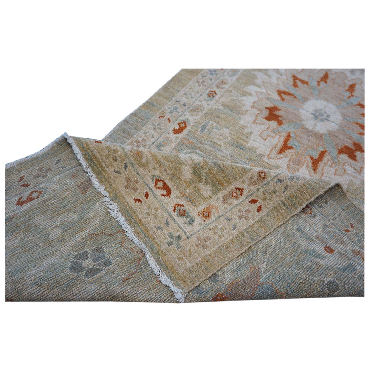 Sultanabad Master 3x12 Khaki, Slate, & Rust Hall Runner #1142113 image 12