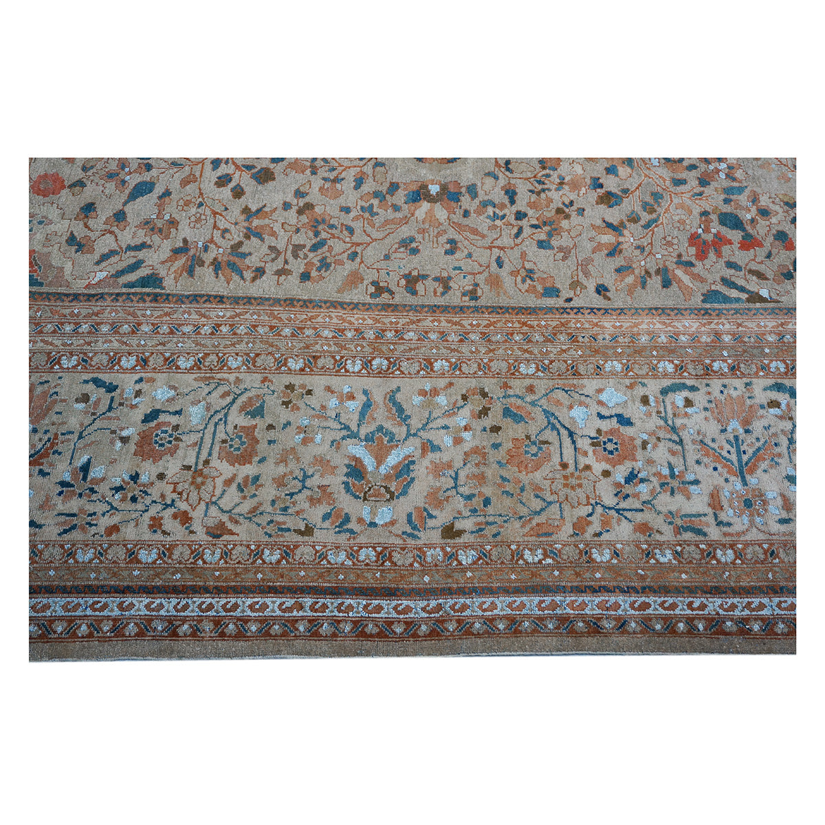 Antique Ziegler Sultanabad 15X21 Wool&Silk Tan Palace Size Rug #9902456 image 16