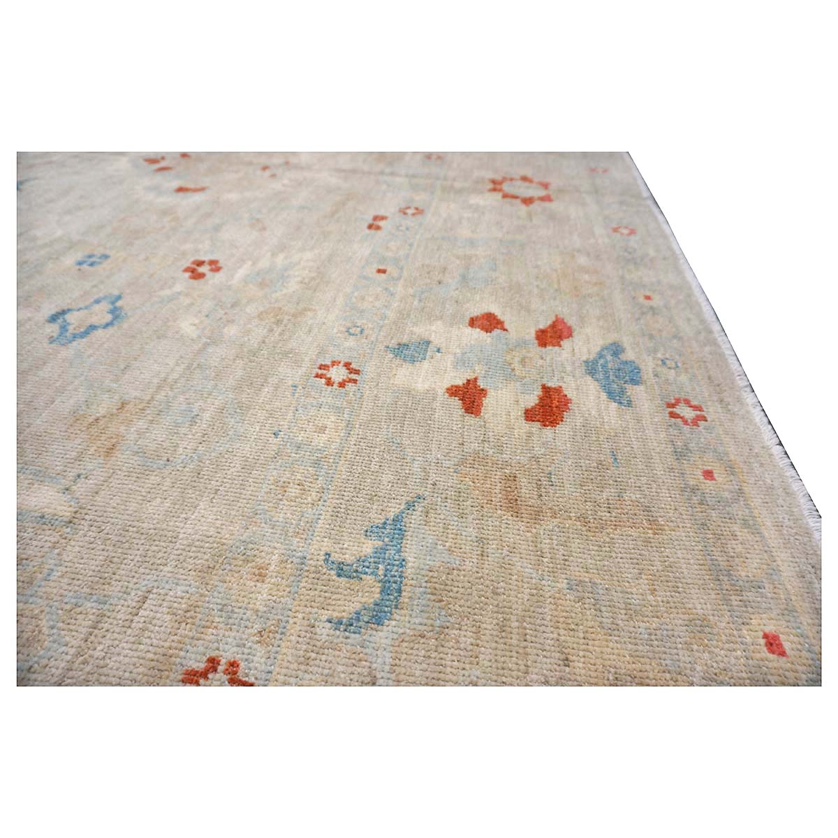 21st Century Sultanabad Master 12x17 Ivory, Red, & Blue Handmade Area Rug #1143967 image 11
