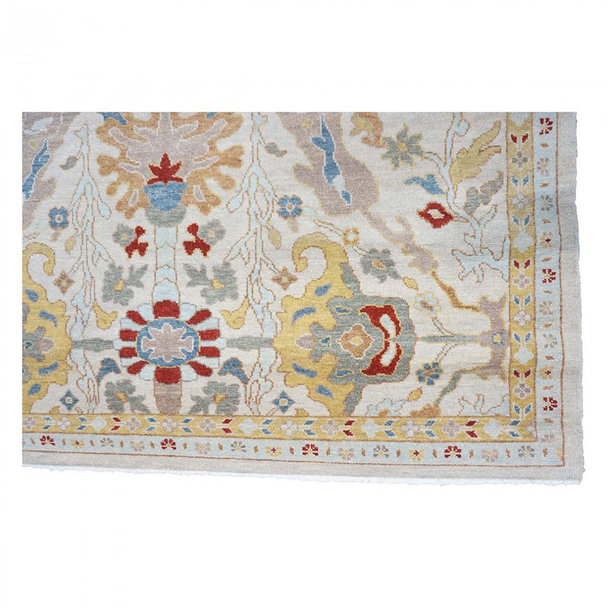 21st Century Sultanabad 6x9 Ivory & Gold  Handmade Area Rug #9902774 image 8