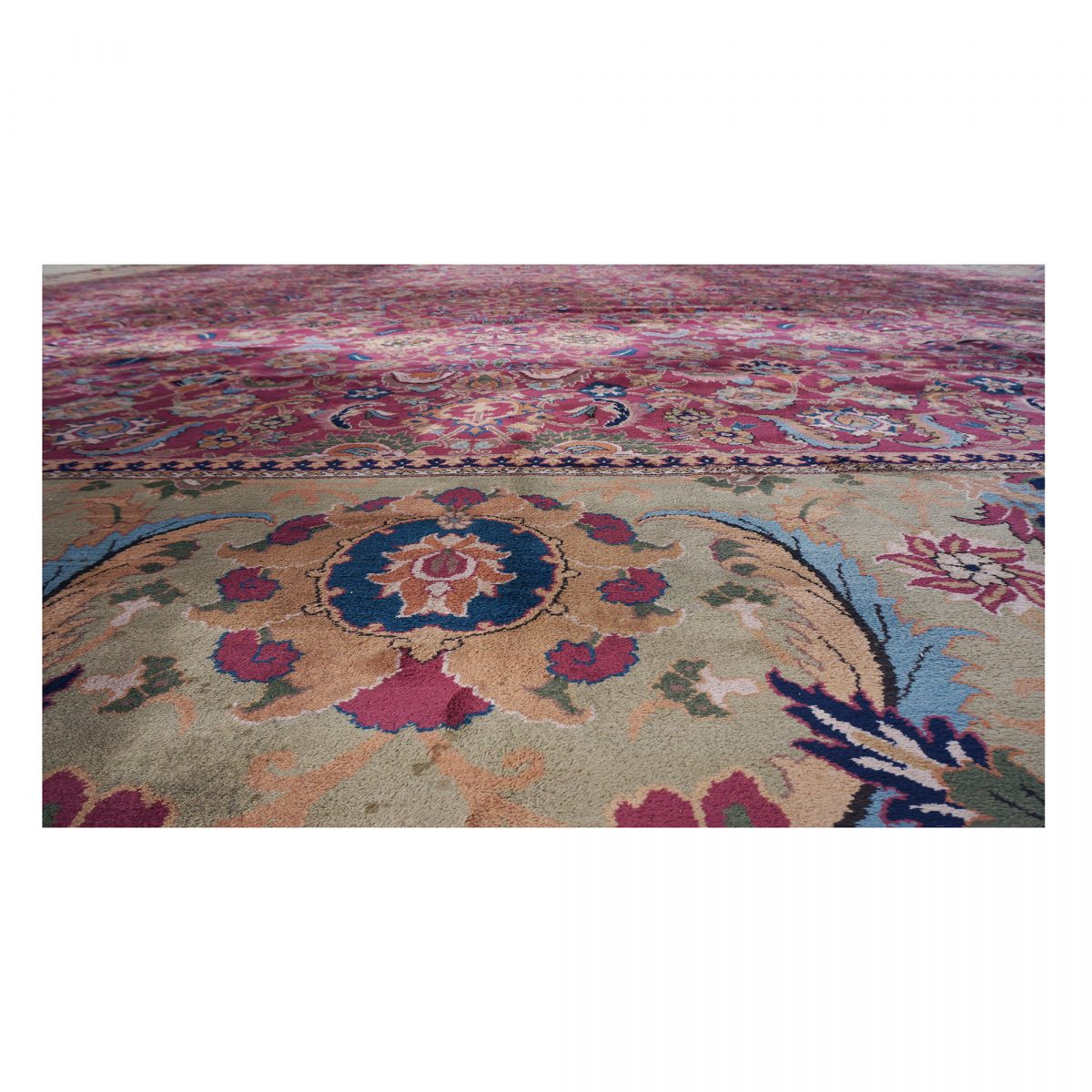 20th Century Palace sized Antique Laristan Wool Handmade Rug 26x42 image 7