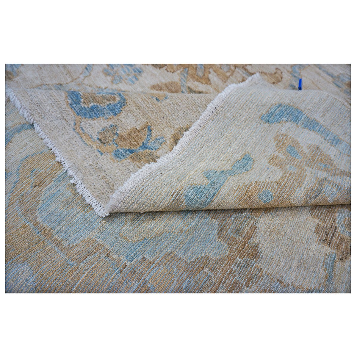Persian Sultanabad 10x14 Ivory & Tan Handmade Area Rug #1141111 image 9