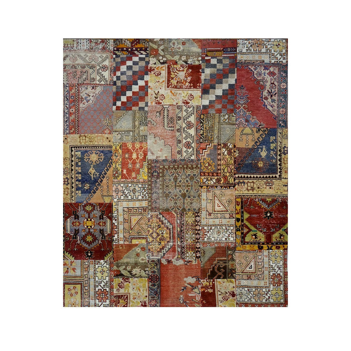 Antique Turkish Patchwork 8X10 Multi Colored Area Rug #9902852 image 0