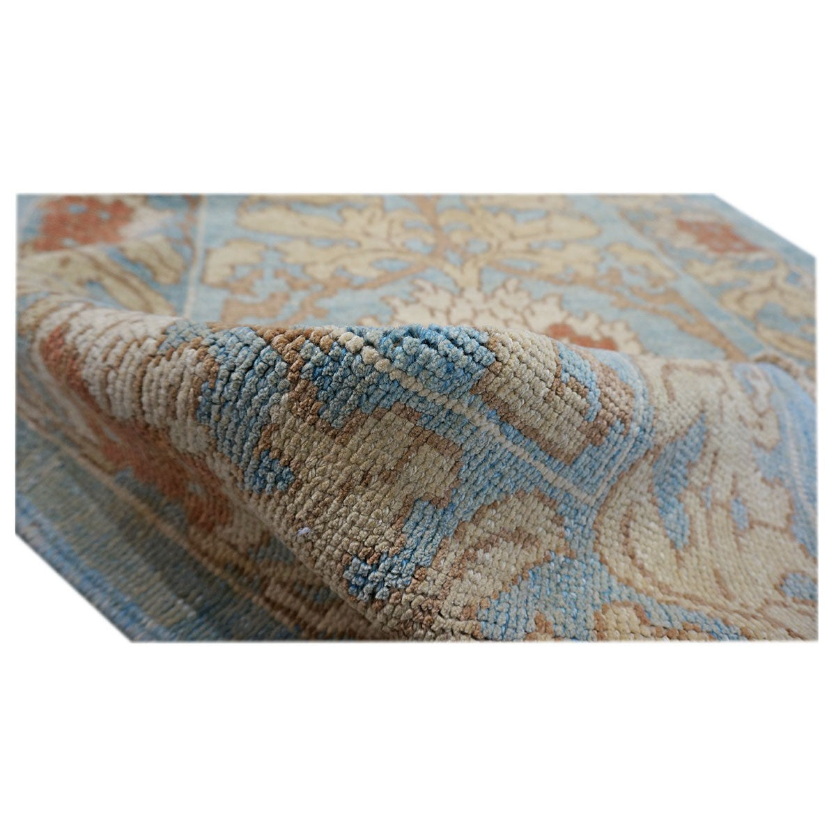 William Morris Donegal Carpet Light Blue and Rust 4x6 area rug #1140366 image 1