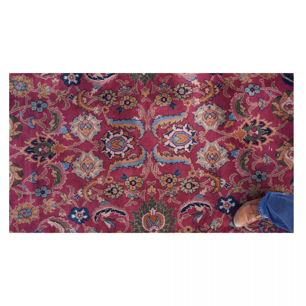 20th Century Palace sized Antique Laristan Wool Handmade Rug 26x42 image 2