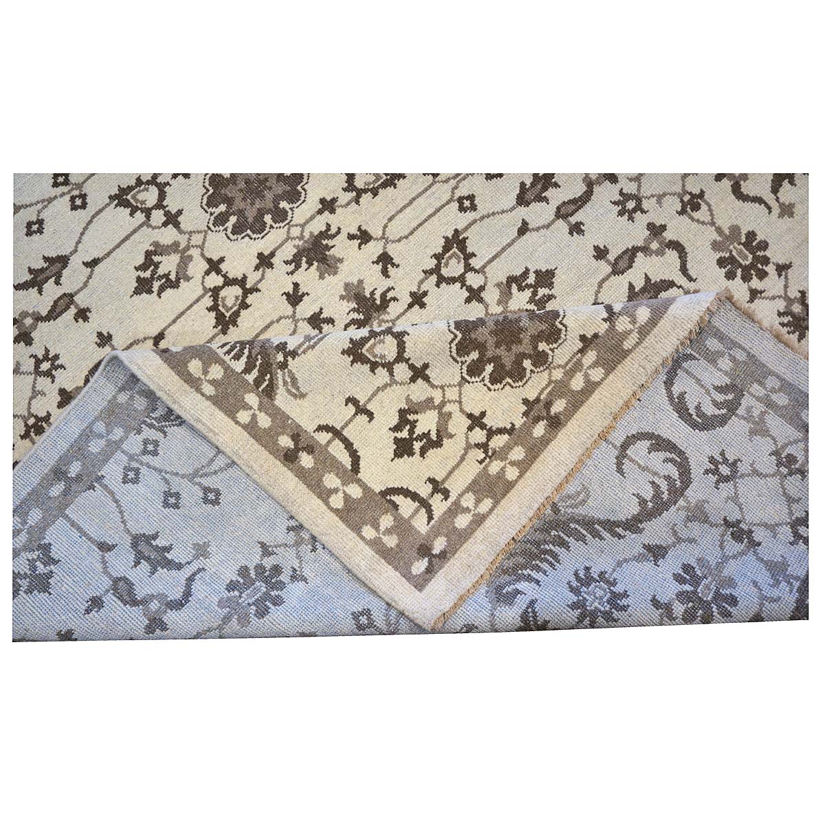 21st Century Sultanabad 6x10 Ivory & Brown Handmade Area Rug #1143396 image 4